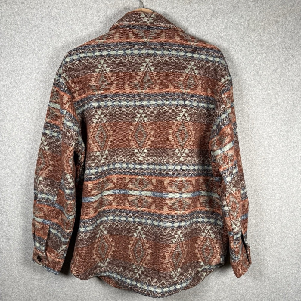 Heyday Aztec Jacket Mens Small Button Front Shacket - Picture 4 of 8